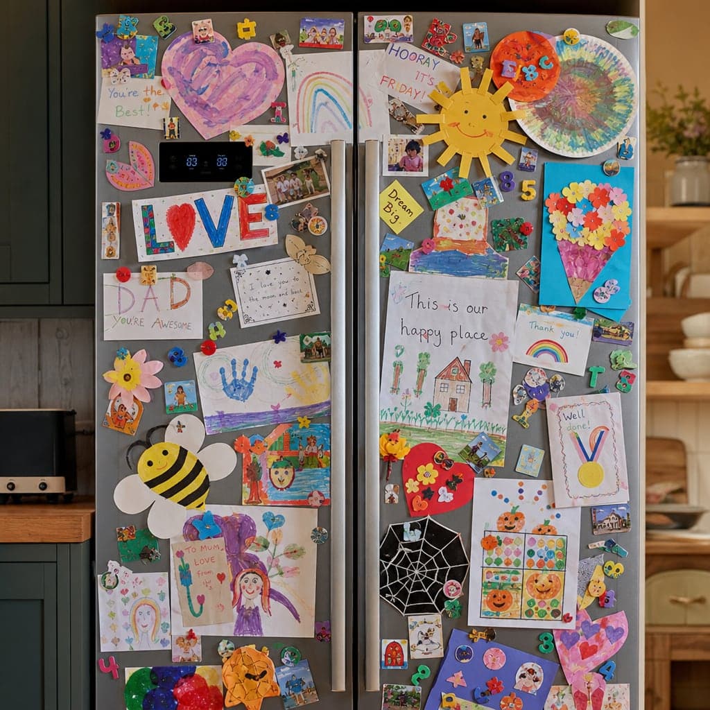 Two fridges in two homes, each with the same tappey, so the whole family follows along